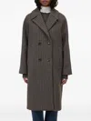 Closed Double-breasted Wool-blend Coat In Multi