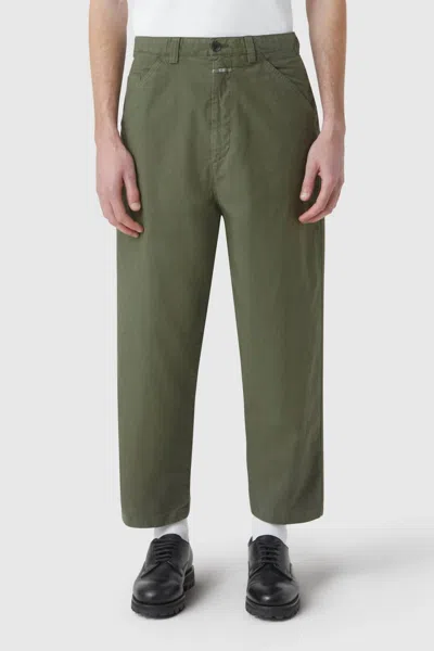 Closed Dover Relaxed Tapered Pants In Chard Green