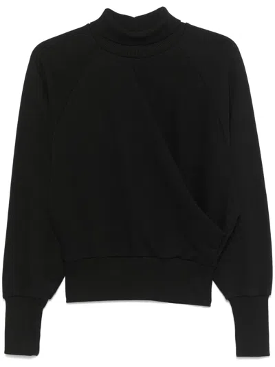 Closed Draped Turtleneck Sweatshirt Black In 100 Black