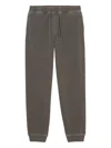 Closed Drawstring Jogger Trousers In Gray