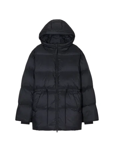 Closed Drawstring-waist Hooded Puffer Jacket In Multi