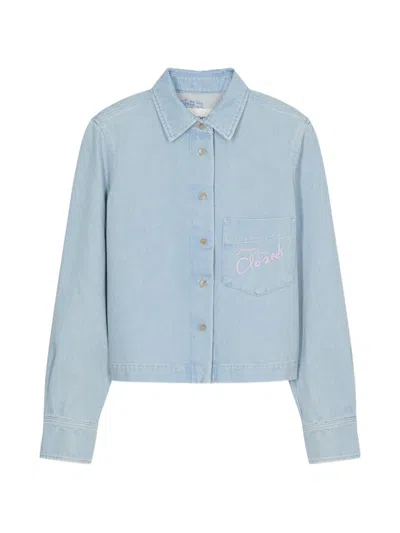 Closed Embroidered Denim Shirt In Blue