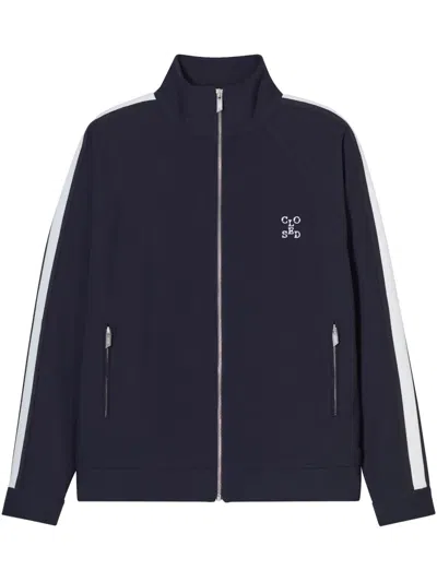 Closed Embroidered-logo Jacket In Blue