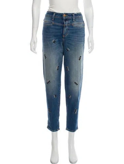 Pre-owned Closed Embroidered Mid-rise Jeans In Blue