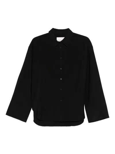Closed Embroidered Shirt In Black