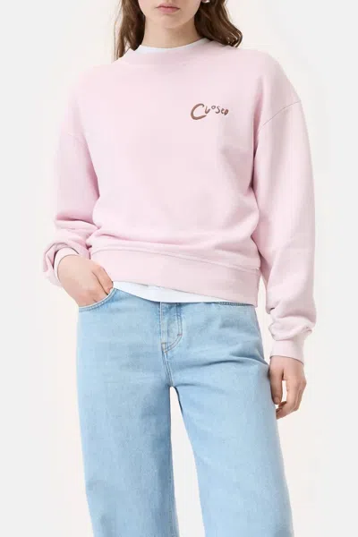 Closed Embroidered Sweatshirt In Milkshake Pink