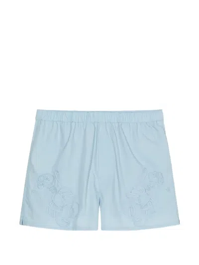 Closed Embroidered-details Shorts In Multi