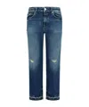Closed Milo Distressed Frayed Jeans In Blue