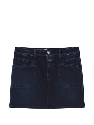 Closed Fatigue Pocket Mini Skirt In Blue