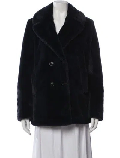 Pre-owned Closed Faux Fur Jacket In Black