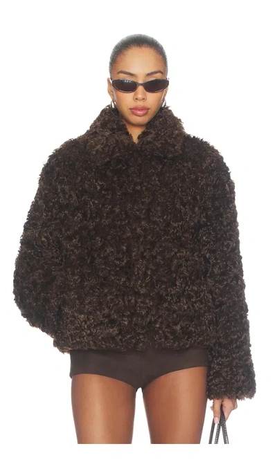 Closed Faux Fur Jacket In Brown