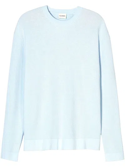 Closed Fine-knit Sweater In 蓝色