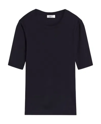 Closed Fitted Half-sleeve T-shirt In Black