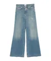 Closed Five-pocket Design Flared Jeans In Blue