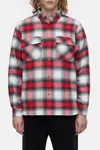 Closed Flannel Shirt In Hibiscus Red