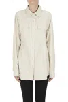 Closed Flannel Shirt In Neutral