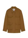 Closed Flap-pocket Jacket In Blue