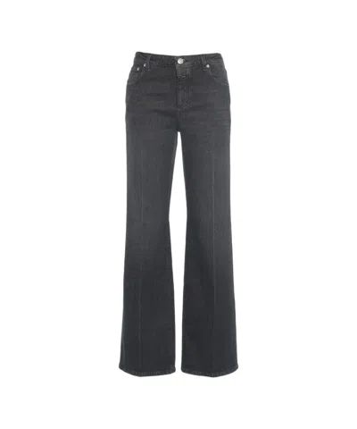 Closed Flared Jeans With Classic Five-pocket Design And Faded Finish In Gray