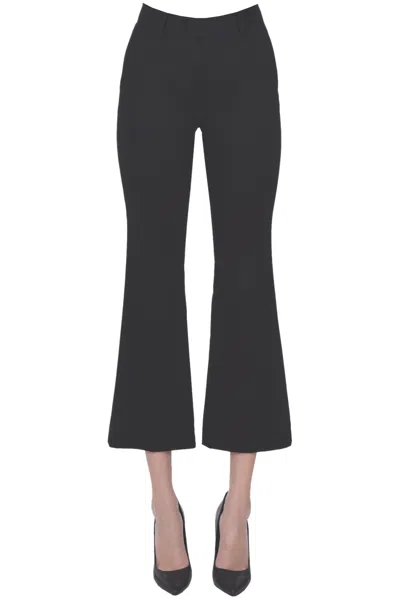 Closed Flared Leg Trousers In Black