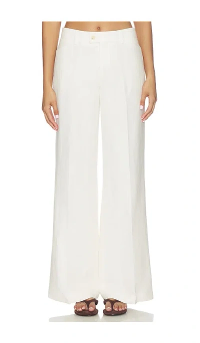 Closed Flared Linen Pants In Multi