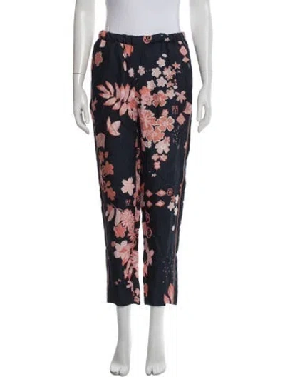 Pre-owned Closed Floral Print Pajamas In Blue