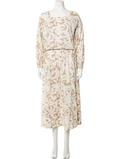 Pre-owned Closed Floral Print Skirt Set In Neutrals