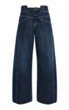 Closed Floui-x Rigid Mid-rise Barrel-leg Jeans In Blue