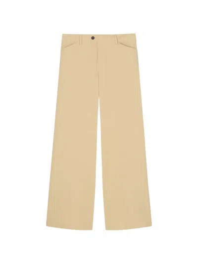 Closed Flye Flap-pocket Trousers In Brown