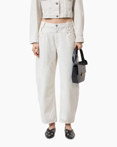 Closed Forti-x Barrel Jeans In Stone Beige In White