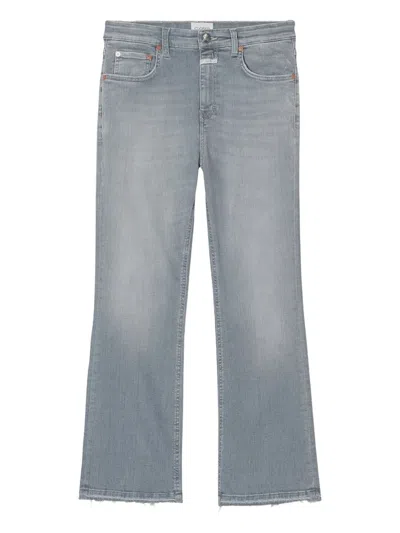 Closed Frayed-hem Jeans In Blue