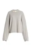 Closed Gathered Cotton Sweatshirt In Gray