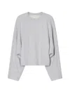 Closed Gathered Sweatshirt In Gray