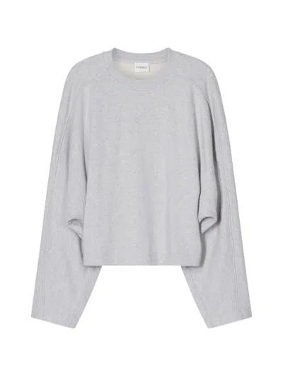 Closed Gathered Sweatshirt In Gray