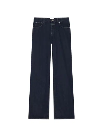 Closed Gillan Cotton Wide-leg Jeans In Black