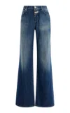 Closed Gillan Rigid Low-rise Flared-leg Jeans In Mbl Mid Blue