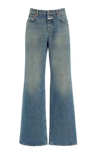 Closed Gillan Rigid Mid-rise Flared Jeans In Blue