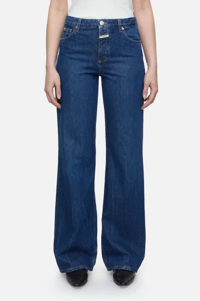 Closed Gillan Wide Leg Jeans In Dark Blue