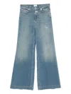 Closed Five-pocket Design Flared Jeans In Blue