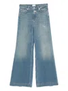 Closed Five-pocket Design Flared Jeans In Blue