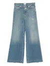 Closed Five-pocket Design Flared Jeans In Blue