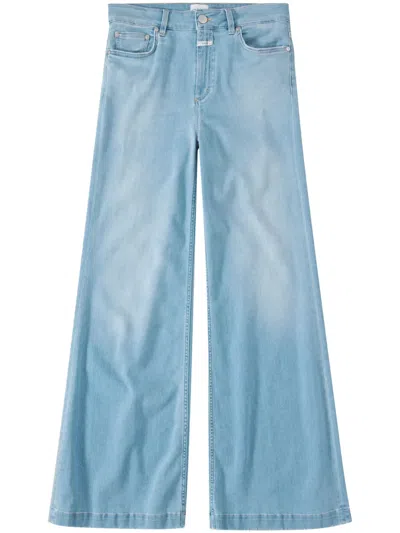 Closed Glow-up High-rise Wide-leg Jeans In Blue