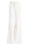 Closed Glow Up High Waist Wide Leg Corduroy Pants In Ivory