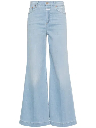 Closed Glow-up High-rise Wide-leg Jeans In Blue