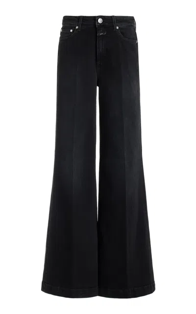 Closed Glow-up Stretch High-rise Flared Jeans In Grey