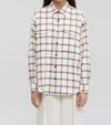 CLOSED GRAPHIC CHECK BLOUSE IN IVORY
