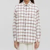 CLOSED GRAPHIC CHECK BLOUSE