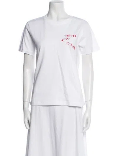 Pre-owned Closed Graphic Print Crew Neck T-shirt W/ Tags In White