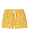 Closed Graphic-print Swim Shorts In Yellow