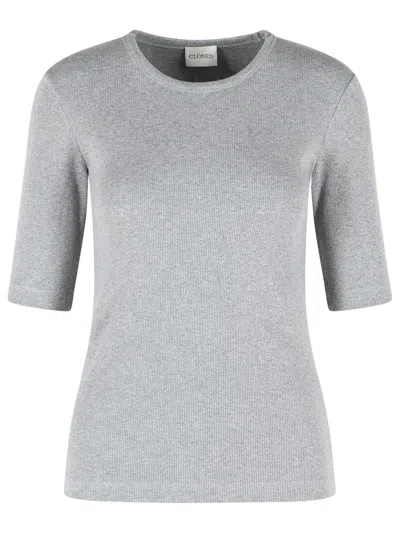 Closed Gray Stretch Cotton T Shirt