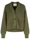 Closed Wool Blend V-necked Cardigan In Green